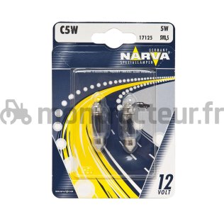AMPOULE 12V - C5W - SV8.5S - (BLISTER 2 PIÈCES)