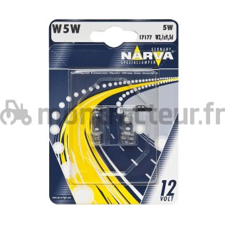 AMPOULE 12V - W5W - (BLISTER 2 PIÈCES)