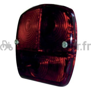 CABOCHON ROUGE/ORANGE + ÉCLAIRE-PLAQUE - GAUCHE - (BLISTER 1 PIÈCE)