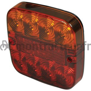 FEU ARRIÈRE LED SANS ÉCLAIRE-PLAQUE - 12V