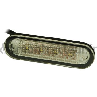 FEU AVANT LED 4 LED - BLANC - 12/24V - 90 X 25 X 15 MM