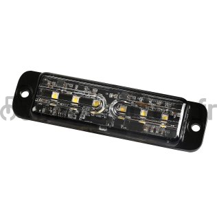 FEUX FLASH ORANGE 12-24V - 6 X 5 W - 28 PATTERNS