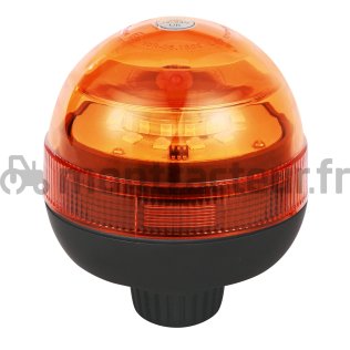GYROPHARE LED 12-24V - 12X3W - TIGE FIXE COURTE