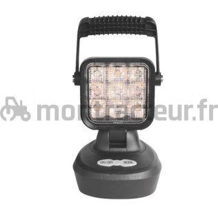 PHARE DE TRAVAIL LED RECHARGEABLE MAGNÉTIQUE ET OPTION GYROPHARE