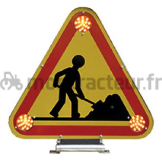 TRIANGLE TRIFLASH LED 2 FACES - 12/24V - 500 MM