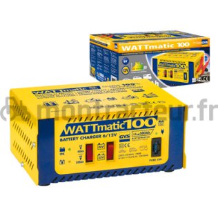 CHARGEUR WATTMATIC 100 AUTOMATIQUE 6/12 V - 15 > 100 AH