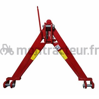 TRIANGLE D'ATTELAGE (CÔTÉ TRACTEUR) CATÉGORIE 2 - 1400KG - 825MM - 40 A 100 CV - RENFORCÉ