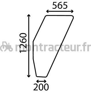 VITRE DE PORTE GAUCHE - BOMBÉE - TEINTÉE
