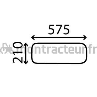 VITRE ARRIÈRE INFÉRIEURE - PLATE - TEINTÉE