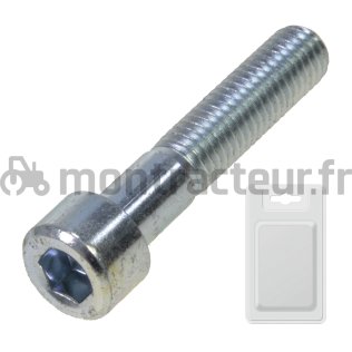 VIS A TÊTE CYLINDRIQUE 6 PANS CREUX - ZINGUÉ 8.8-DIN 912 M6X25 (BLISTER 20 PIÈCES)