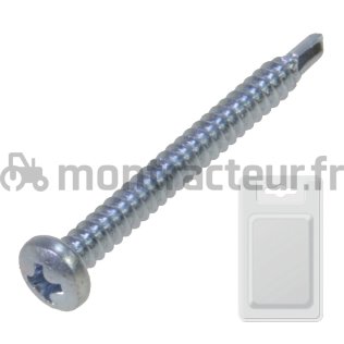 VIS AUTOFORANTE TÊTE BOMBÉE - DIN 7504M 4.80 X 16 MM (BLISTER 20 PIÈCES)