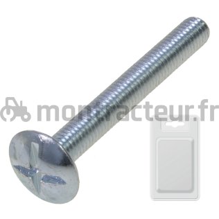 VIS POÊLIERS - DOUBLE FENTE M6 X 40 MM (BLISTER 10 PIÈCES)