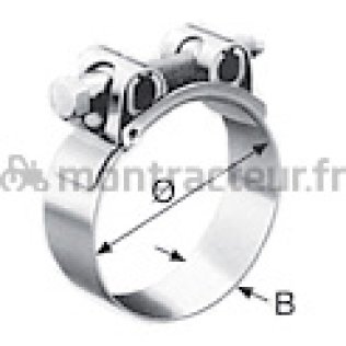 COLLIER DE SERRAGE RENFORCÉ ZINGUÉ Ø 40-43 X 18 MM (BLISTER 1 PIÈCE)