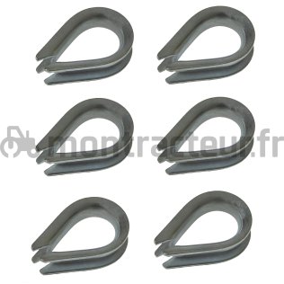 COSSE COEUR Ø 6 MM - L 38 MM / (BLISTER 6 PIÈCES)