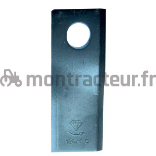 COUTEAU DE FAUCHEUSE DROIT 94 X 49 X 3 MM - Ø 19 MM (BLISTER 1 PIÈCE)
