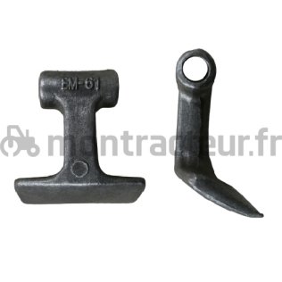 MARTEAU DE BROYEUR 74 X 45 Ø 12 RAYON 78 MM