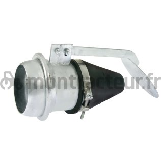 RACCORD MÂLE GALVA + CÔNE CAOUTCHOUC ET DIFFUSEUR TYPE FERRARI Ø 150