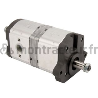 POMPE HYDRAULIQUE DOUBLE 14 + 8 CC