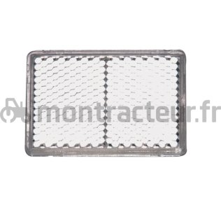 CATADIOPTRE BLANC A COLLER RECTANGULAIRE - 56 X 39 MM