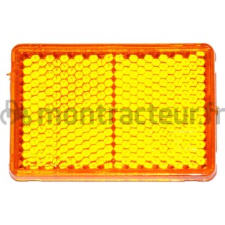 CATADIOPTRE ORANGE A COLLER RECTANGULAIRE - 56 X 39 MM