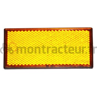 CATADIOPTRE ORANGE A COLLER RECTANGULAIRE - 106 X 50 MM