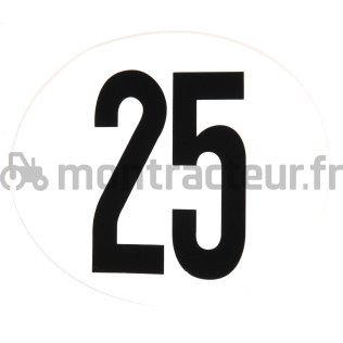 DISQUE VITESSE 25 KM / H (NF) Ø 250 MM - ADHÉSIVE