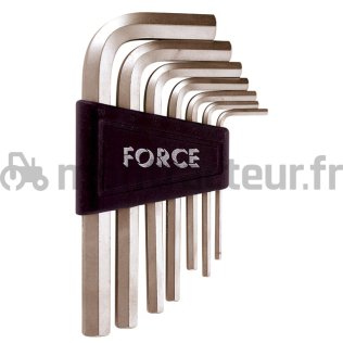 JEU DE CLÉS 6 PANS SUR SUPPORT 7 DIMENSIONS (BLISTER 1 PIÈCE)