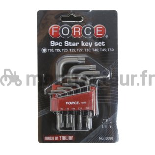 JEU DE CLÉS TORX (BLISTER 9 PIÈCES)