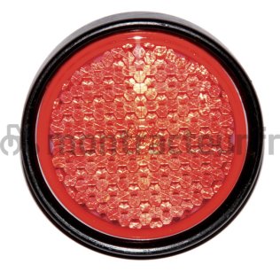 CATADIOPTRE ROUGE A COLLER ROND - Ø 54 MM (BLISTER 2 PIÈCES)