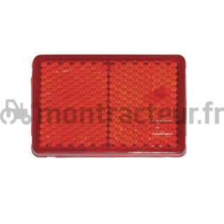 CATADIOPTRE ROUGE A COLLER RECTANGULAIRE - 56 X 39 MM (BLISTER 2 PIÈCES)
