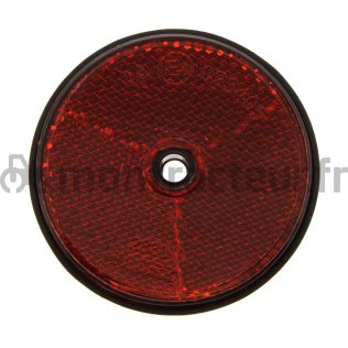 CATADIOPTRE ROUGE A VISSER ROND - Ø 60 MM - M5 (BLISTER 2 PIÈCES)