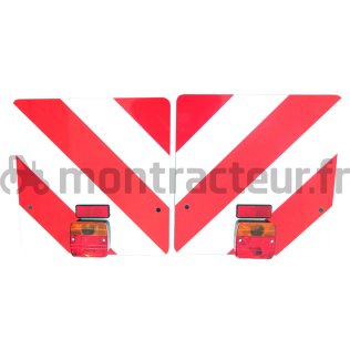 PLAQUE SIGNALÉTIQUE RÉFLÉCHISSANTE 420 X 420 MM - AVEC FEUX