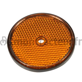 CATADIOPTRE ORANGE A VISSER ROND - Ø 60 MM (BLISTER 2 PIÈCES)
