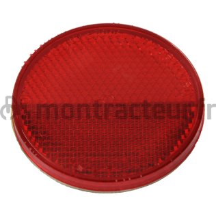 CATADIOPTRE ROUGE A COLLER ROND - Ø 60 MM (BLISTER 2 PIÈCES)