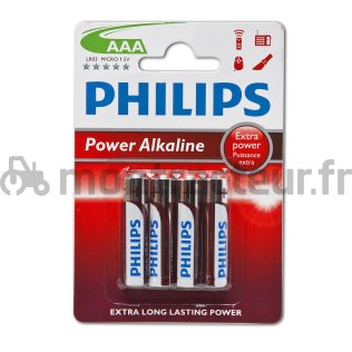 PILES POWER ALKALINE LR03/AAA (BLISTER 4 PIÈCES)