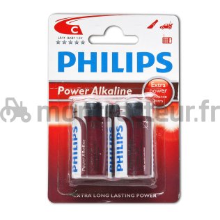 PILES POWER ALKALINE LR14/C (BLISTER 2 PIÈCES)