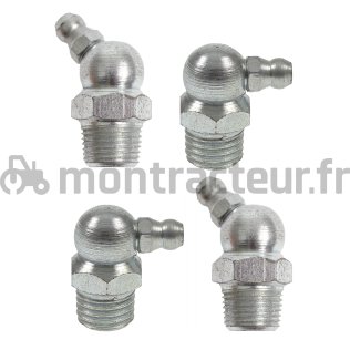 GRAISSEURS M10X150 - COURBE 45-90 - (BLISTER 4 PIÈCES)
