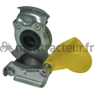 MAIN DE FREIN JAUNE M22 X 1.5 PRESSION DE TRAVAIL MAX. 8 BAR