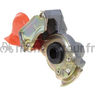 MAIN DE FREIN ROUGE CÔTÉ TRACTEUR M16 X 1.5 PRESSION DE TRAVAIL MAX.10 BAR