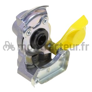 MAIN DE FREIN JAUNE CÔTÉ TRACTEUR M16 X 1.5 PRESSION DE TRAVAIL MAX.10 BAR