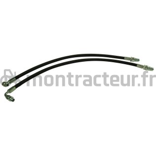 PAIRE DE FLEXIBLES AVEC RACCORD 3- 8'' BSP ET RACCORD 1- 2''