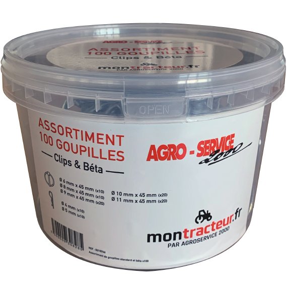 ASSORTIMENT DE CLIPS ET GOUPILLES SEAU - SP AGS 2000