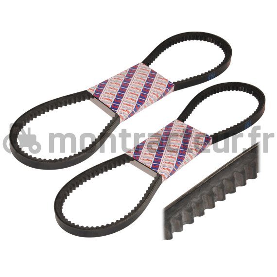 PAIRE DE COURROIES TRAPÉZOÏDALE 13 X 1465 LA