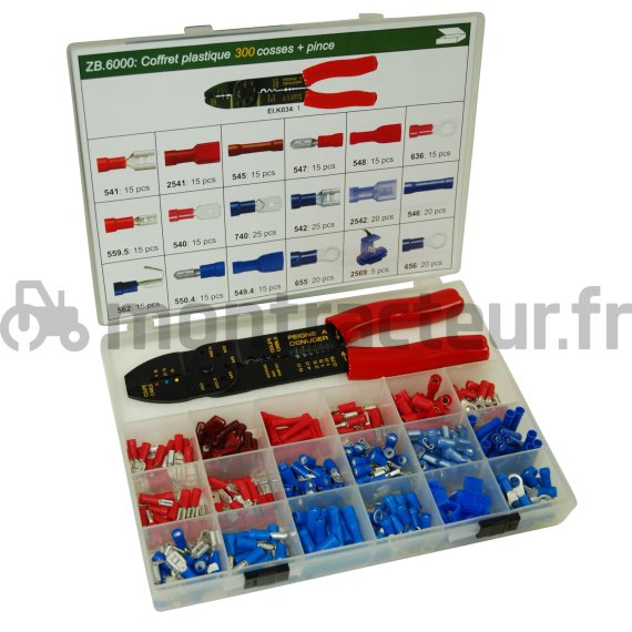 ASSORTIMENT COSSES ISOLÉES 300 PIÈCES + PINCE À SERTIR