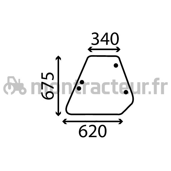 VITRE LATÉRALE PLATE - CLAIRE