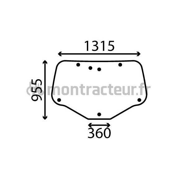 VITRE ARRIÈRE BOMBÉE - TEINTÉE VERT