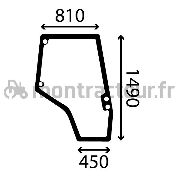 VITRE DE PORTE DROITE - BOMBÉE - TEINTÉE