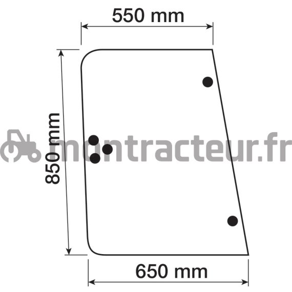 VITRE LATÉRALE OUVRANTE - PLATE - TEINTÉE