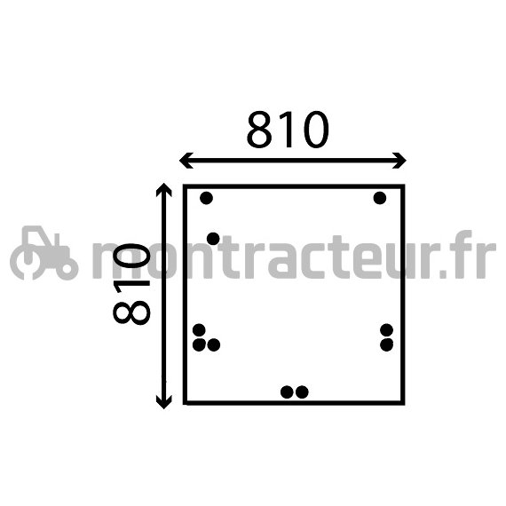 VITRE ARRIÈRE PLATE - TEINTÉE