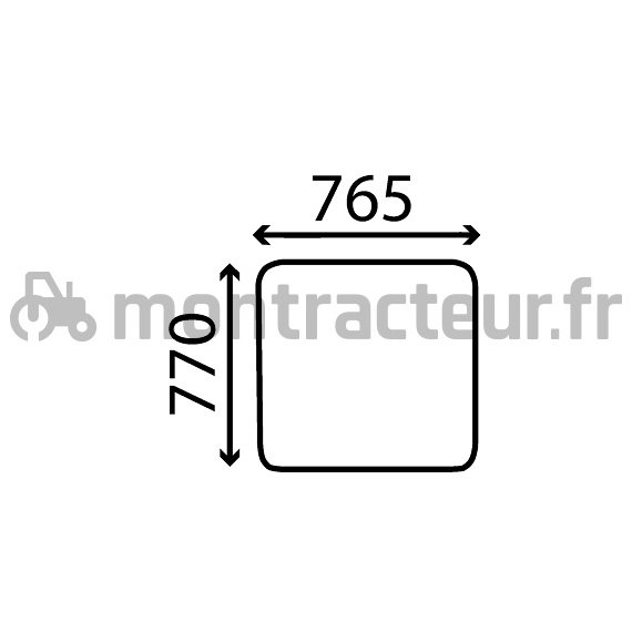 VITRE ARRIÈRE PLATE - TEINTÉE